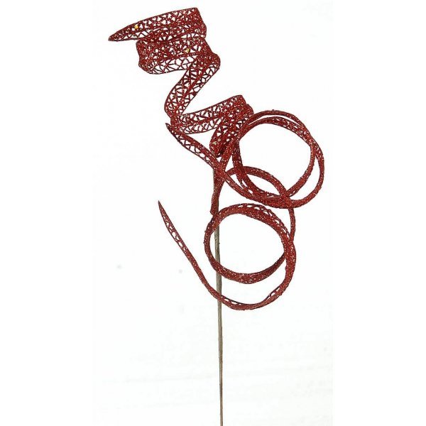 Χριστουγεννιάτικο Κλαδί Στριφτό Κόκκινο (58cm)